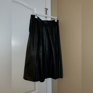 Leith black faux leather skirt, size Medium